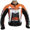 KTM Racing Leather Perforated Motorcycle Biker Jacket